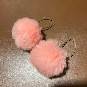 Pink Puffy Earrings